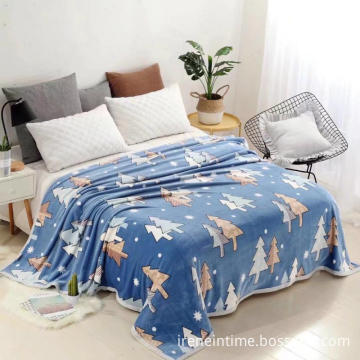 100 polyester flannel blanket with print